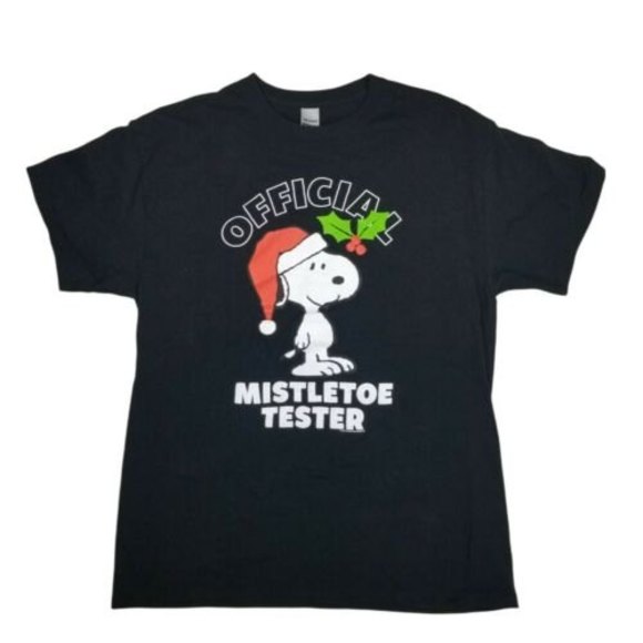 Gildan Other - Peanuts Snoopy Official Mistletoe Tester Christmas Vintage T-Shirt Mens L Gildan